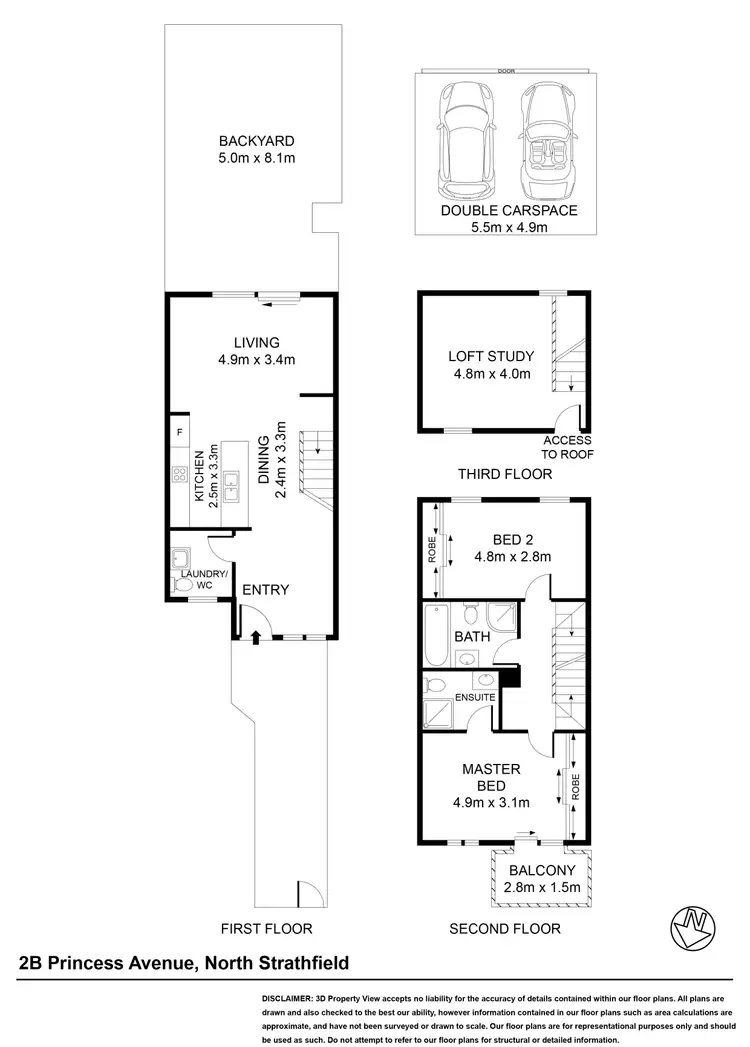 Floorplan of Homely townhouse listing, 2B Princess Avenue, North Strathfield NSW 2137