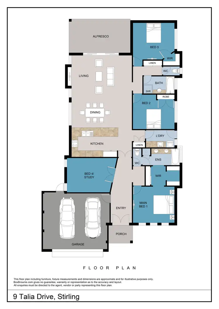 Floorplan of Homely house listing, 9 Talia Drive, Stirling WA 6021