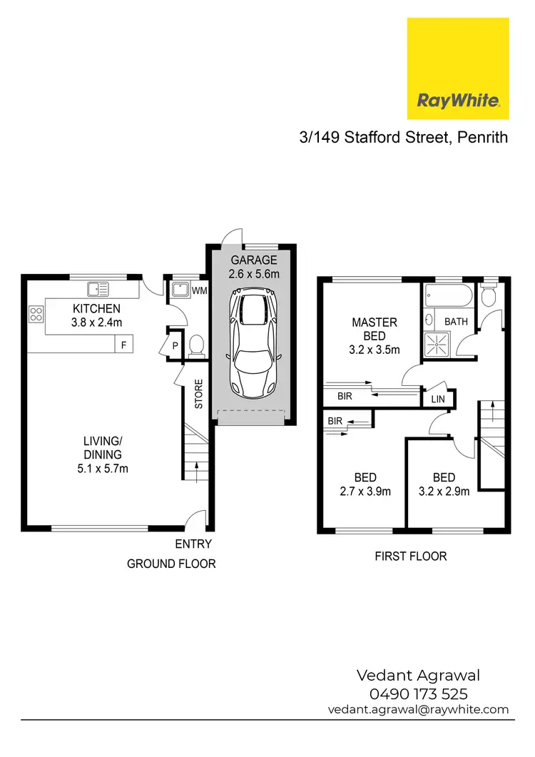 Floorplan of Homely townhouse listing, 3/149 Stafford Street, Penrith NSW 2750