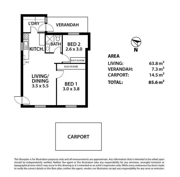 Floorplan of Homely unit listing, 3/3 Chapman Crescent, Mount Barker SA 5251