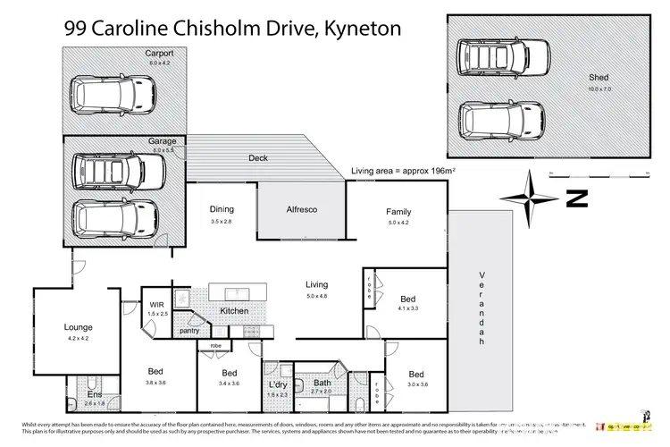 Floorplan of Homely house listing, 99 Caroline Chisholm Drive, Kyneton VIC 3444