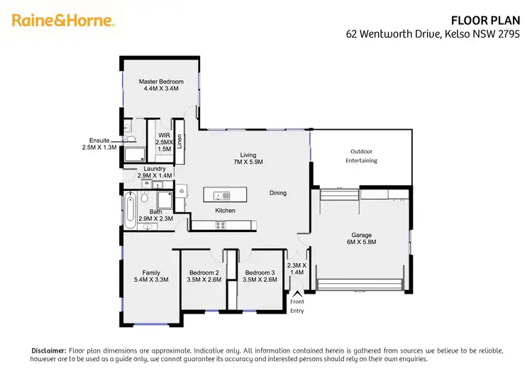 Floorplan of Homely house listing, 62 Wentworth Drive, Kelso NSW 2795