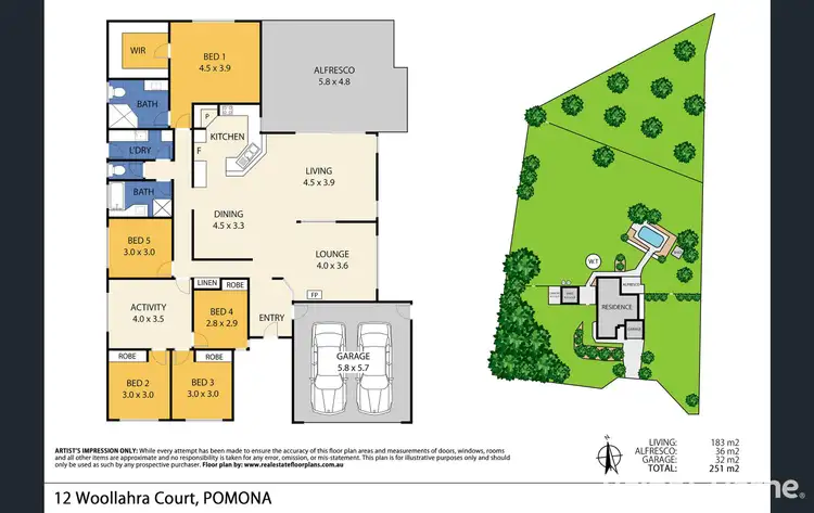 Floorplan of Homely house listing, 12 Woollahra Court, Pomona QLD 4568
