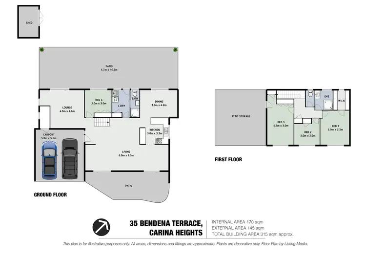 Floorplan of Homely house listing, 35 Bendena Terrace, Carina Heights QLD 4152