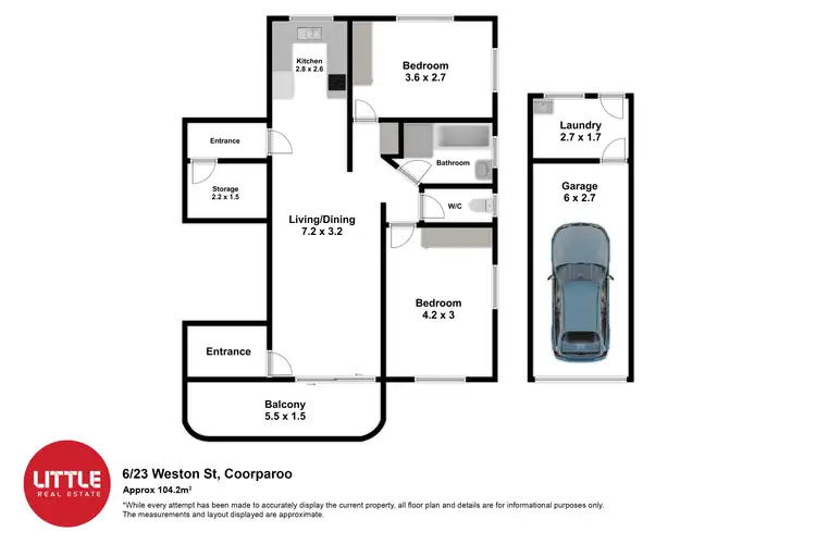Floorplan of Homely apartment listing, 6/23 Weston Street, Coorparoo QLD 4151