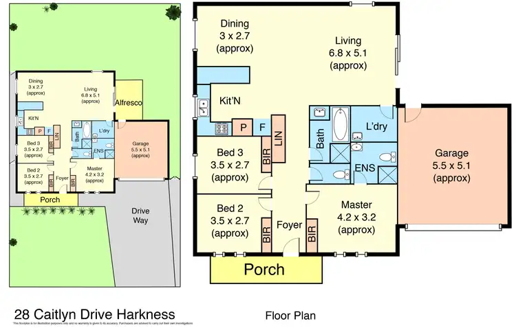 Floorplan of Homely house listing, 28 Caitlyn Drive, Harkness VIC 3337