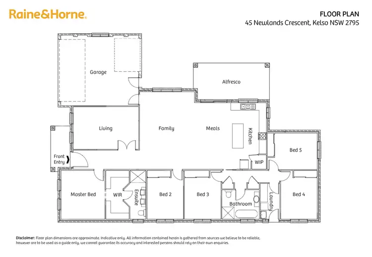 Floorplan of Homely house listing, 45 Newlands Crescent, Kelso NSW 2795