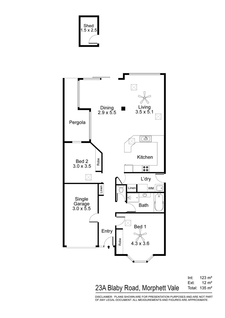 Floorplan of Homely unit listing, 23A Blaby Road, Morphett Vale SA 5162