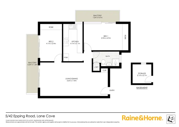 Floorplan of Homely apartment listing, 5/42-44 Epping Road, Lane Cove NSW 2066