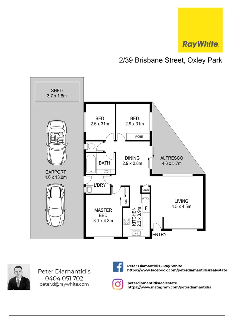 Floorplan of Homely villa listing, 2/39 Brisbane Street, Oxley Park NSW 2760