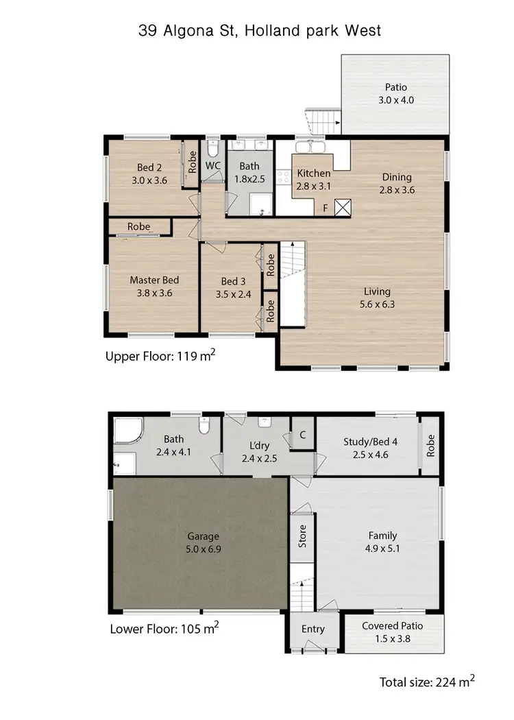 Floorplan of Homely house listing, 39 Algona Street, Holland Park West QLD 4121