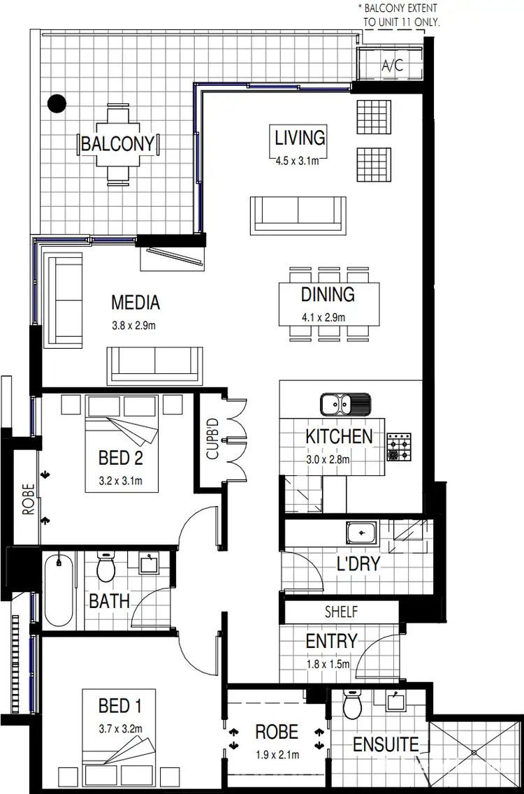 Floorplan of Homely apartment listing, 61/30 Goondoon Street, Gladstone Central QLD 4680