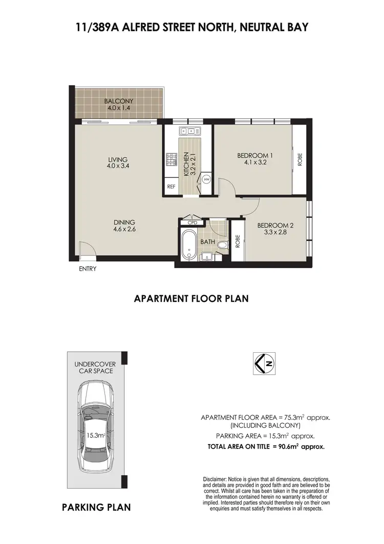 Floorplan of Homely apartment listing, 11/389A Alfred Street North, Neutral Bay NSW 2089