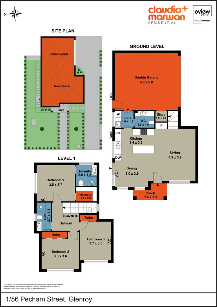 Floorplan of Homely townhouse listing, 1/56 Pecham Street, Glenroy VIC 3046