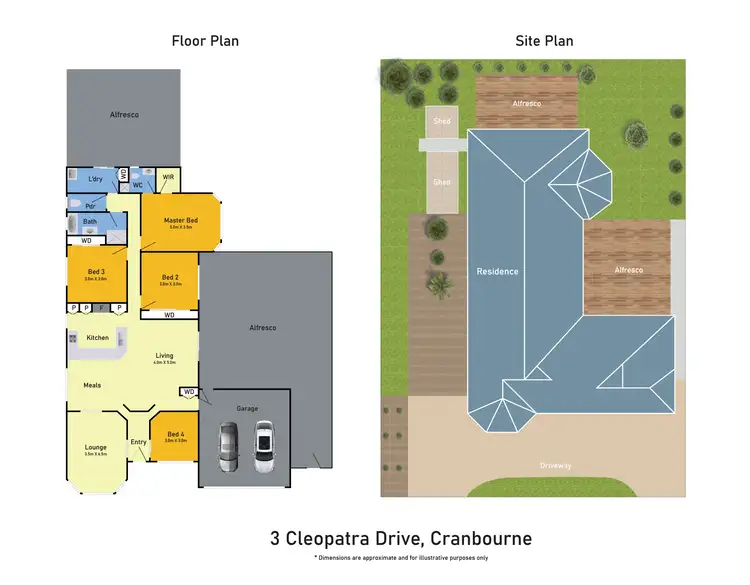 Floorplan of Homely house listing, 3 Cleopatra Drive, Cranbourne VIC 3977