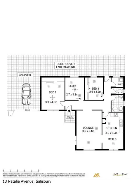 Floorplan of Homely house listing, 13 Natalie Avenue, Salisbury SA 5108