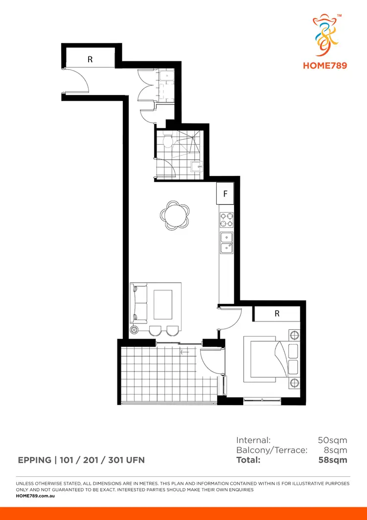 Floorplan of Homely apartment listing, 301/24 Carlingford Road, Epping NSW 2121
