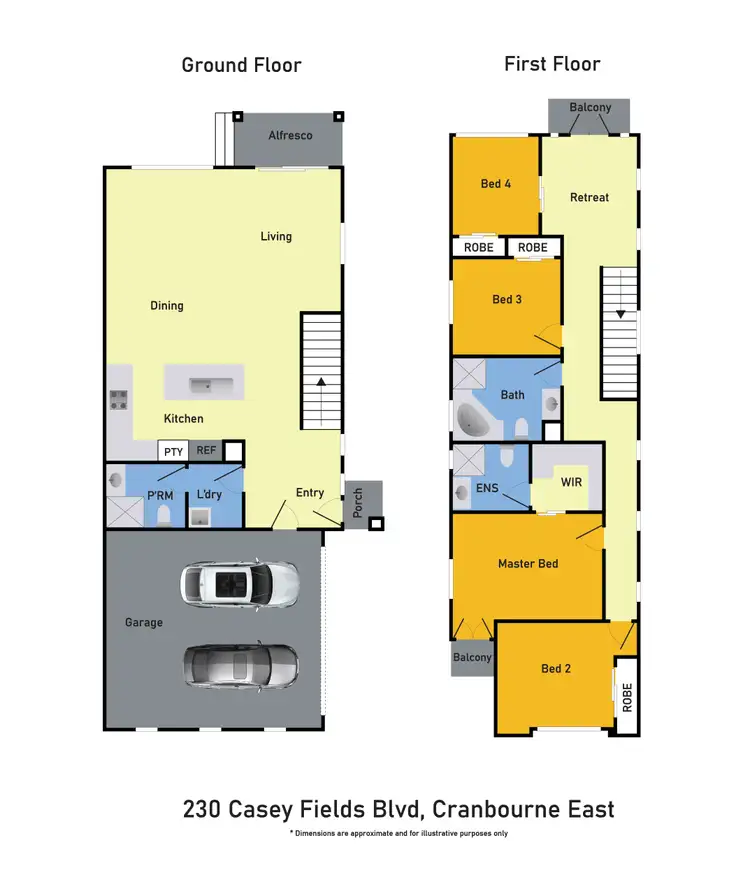 Floorplan of Homely house listing, 280 Casey Fields Boulevard, Cranbourne East VIC 3977