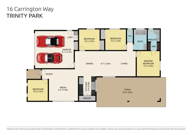 Floorplan of Homely house listing, 16 Carrington Way, Trinity Park QLD 4879