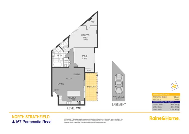 Floorplan of Homely apartment listing, 4/167-171 Parramatta Road (access via Young Street), North Strathfield NSW 2137