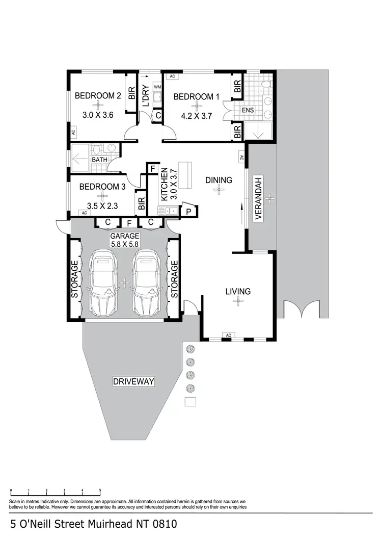 Floorplan of Homely house listing, 5 O'Neill Street, Muirhead NT 810