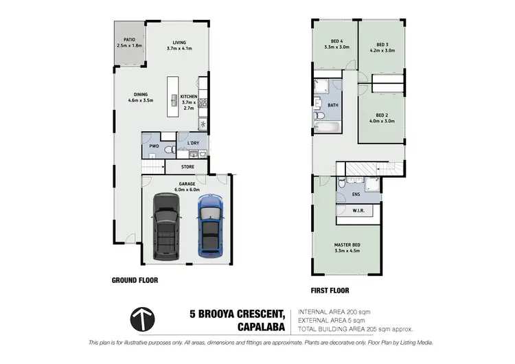 Floorplan of Homely house listing, 5 Brooyar Crescent, Capalaba QLD 4157
