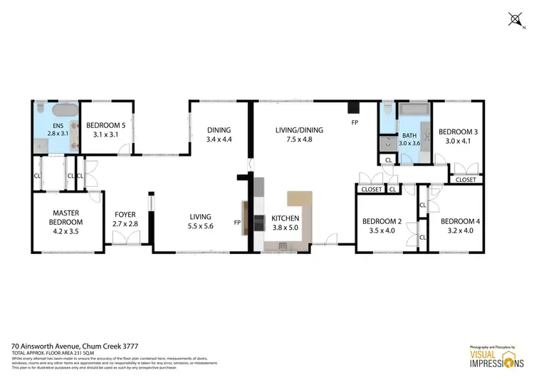 Floorplan of Homely house listing, 70 Ainsworth Avenue, Chum Creek VIC 3777