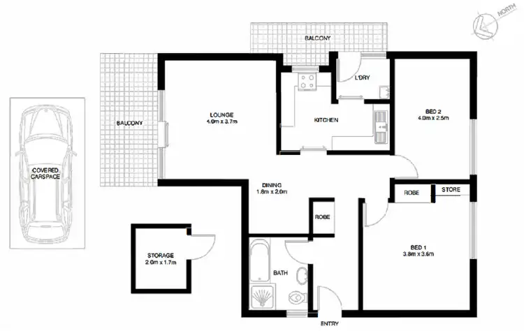 Floorplan of Homely apartment listing, 17/50 Epping Road, Lane Cove NSW 2066