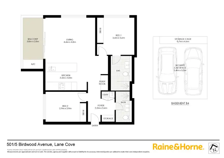 Floorplan of Homely apartment listing, 501/5 Birdwood Avenue, Lane Cove NSW 2066