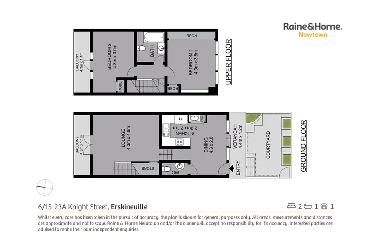 Floorplan of Homely townhouse listing, 6/15-23A Knight Street, Erskineville NSW 2043