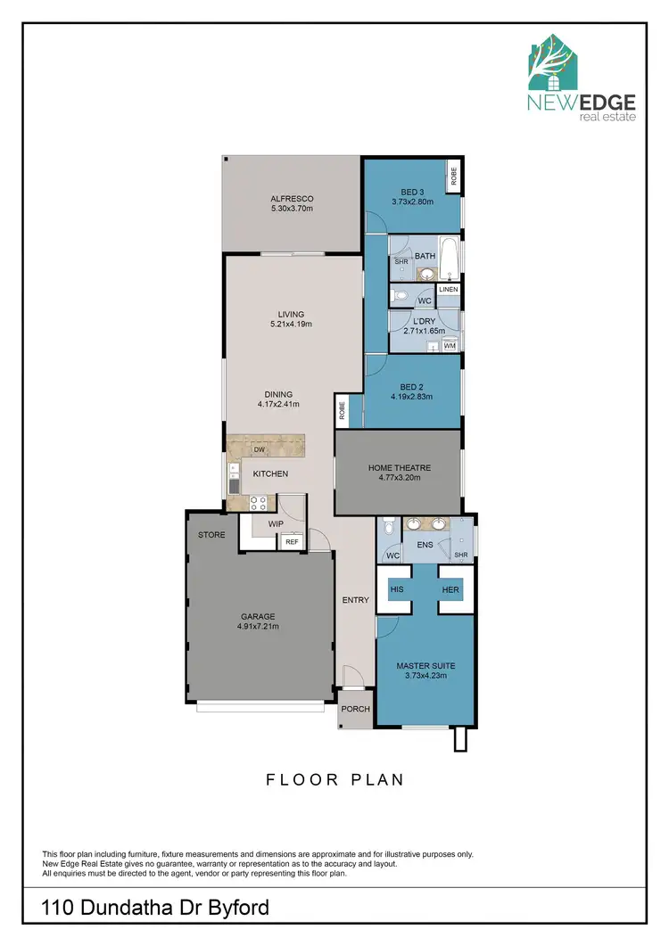 Floorplan of Homely house listing, 110 Dundatha Drive, Byford WA 6122