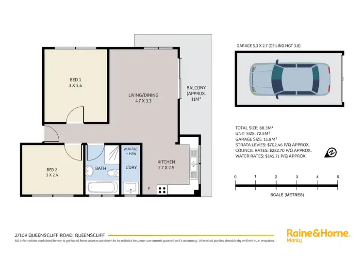 Floorplan of Homely apartment listing, 2/109 Queenscliff Road, Queenscliff NSW 2096