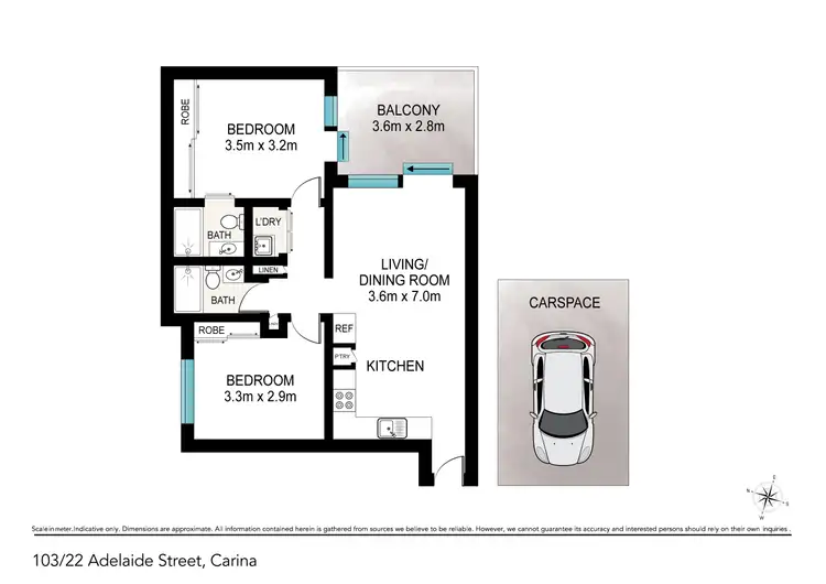 Floorplan of Homely apartment listing, 103/22 Adelaide St, Carina QLD 4152