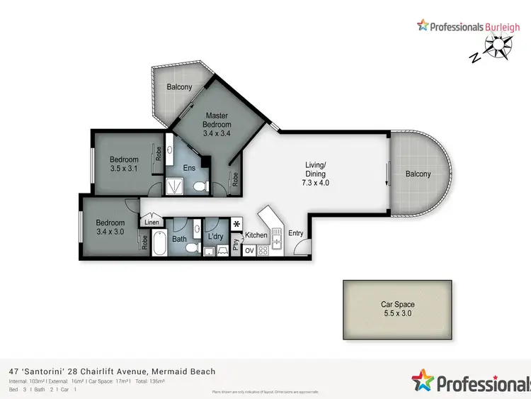 Floorplan of Homely unit listing, 47/28 Chairlift Avenue, Miami QLD 4220