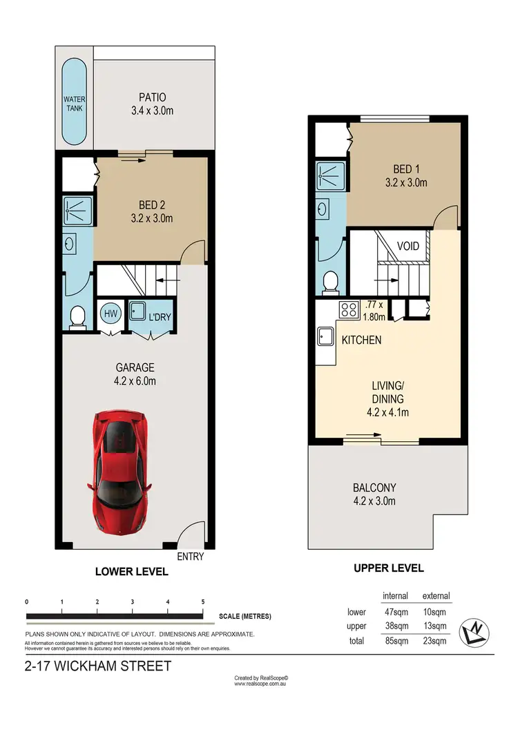 Floorplan of Homely townhouse listing, 2/17 Wickham Street, Morningside QLD 4170
