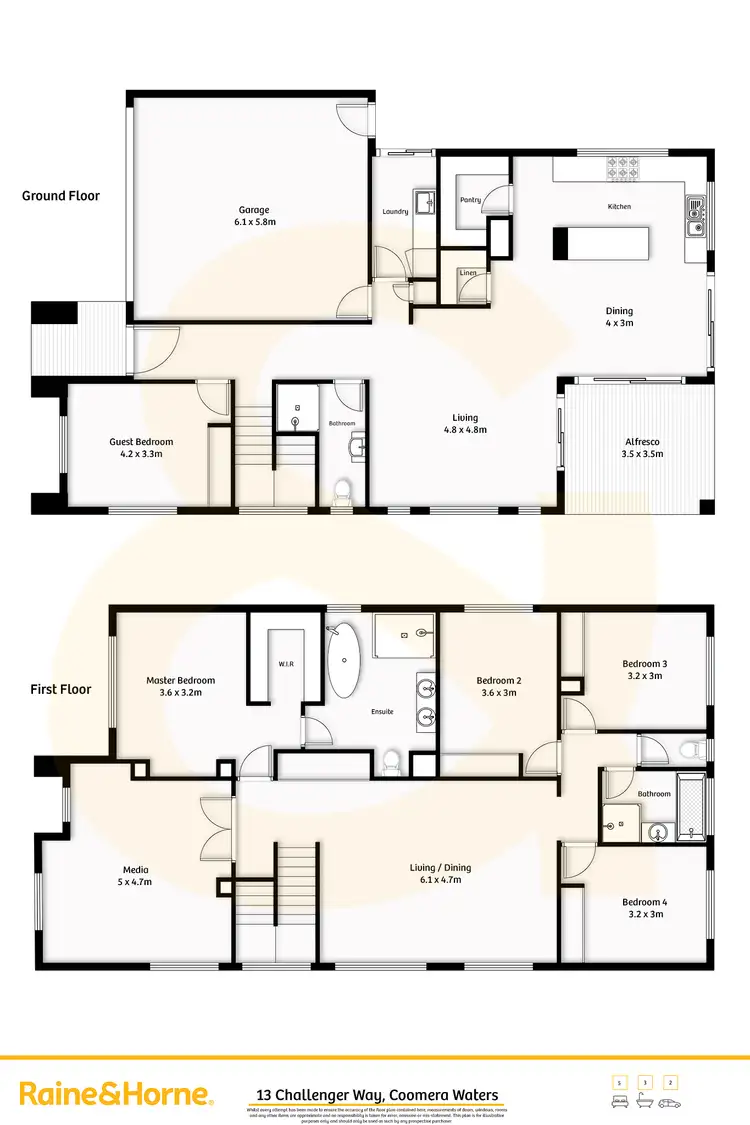 Floorplan of Homely house listing, 13 Challenger Way, Coomera Waters QLD 4209