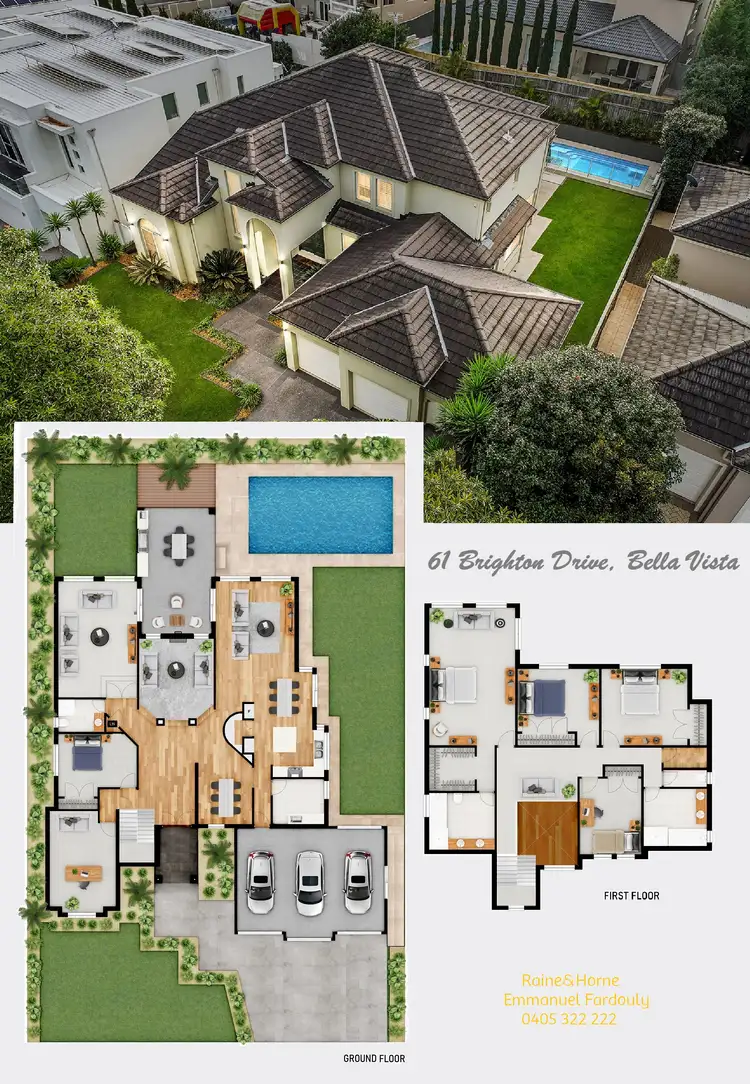 Floorplan of Homely house listing, 61 Brighton Drive, Bella Vista NSW 2153
