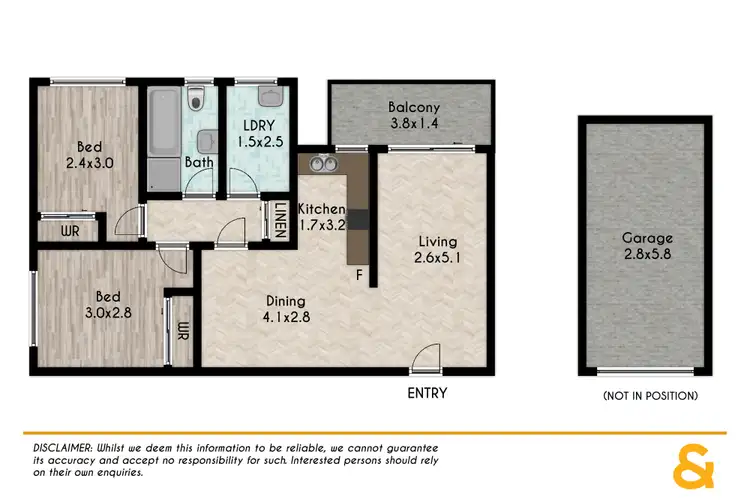 Floorplan of Homely unit listing, 8/97 Saddington Street, St Marys NSW 2760