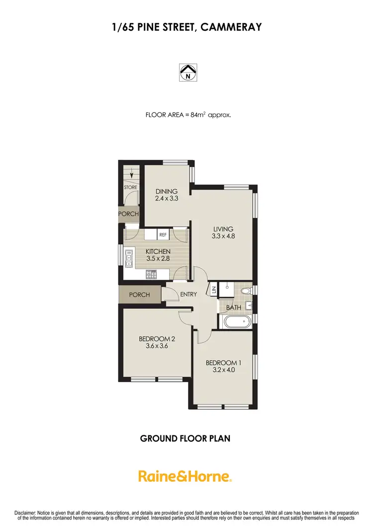 Floorplan of Homely apartment listing, 1/65 Pine Street, Cammeray NSW 2062