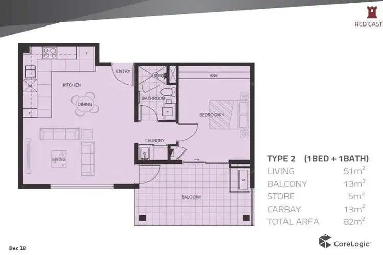 Floorplan of Homely apartment listing, 501/2 Rutland Avenue, Lathlain WA 6100