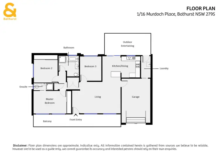 Floorplan of Homely unit listing, 1/16 Murdoch Place, Kelso NSW 2795