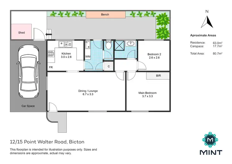 Floorplan of Homely house listing, 12/15 Point Walter Road, Bicton WA 6157
