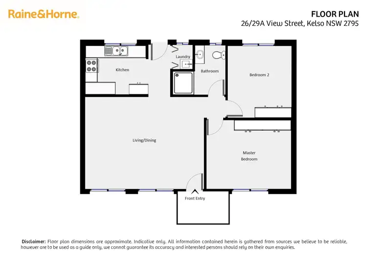 Floorplan of Homely unit listing, 26/29a View Street, Kelso NSW 2795