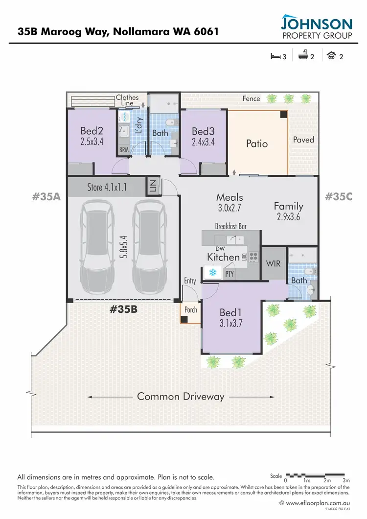 Floorplan of Homely villa listing, 35B Maroog Way, Nollamara WA 6061