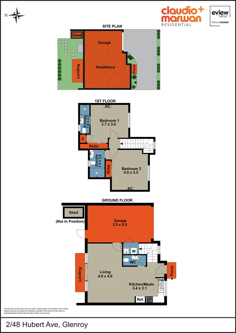 Floorplan of Homely townhouse listing, 2/48 Hubert Avenue, Glenroy VIC 3046