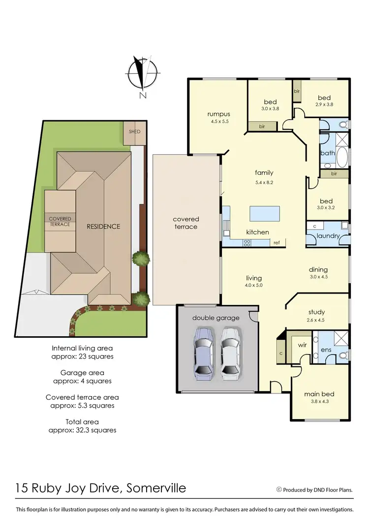Floorplan of Homely house listing, 15 Ruby Joy Drive, Somerville VIC 3912