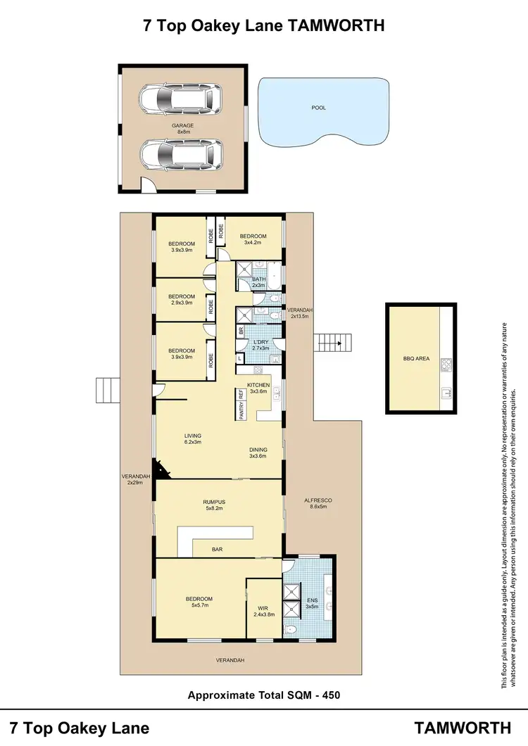 Floorplan of Homely rural property listing, 7 Top Oakey Lane, Tamworth NSW 2340