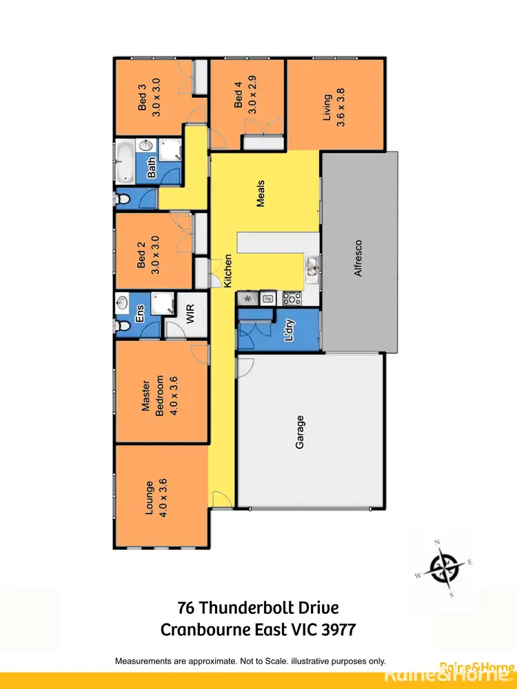 Floorplan of Homely house listing, 76 Thunderbolt Drive, Cranbourne East VIC 3977