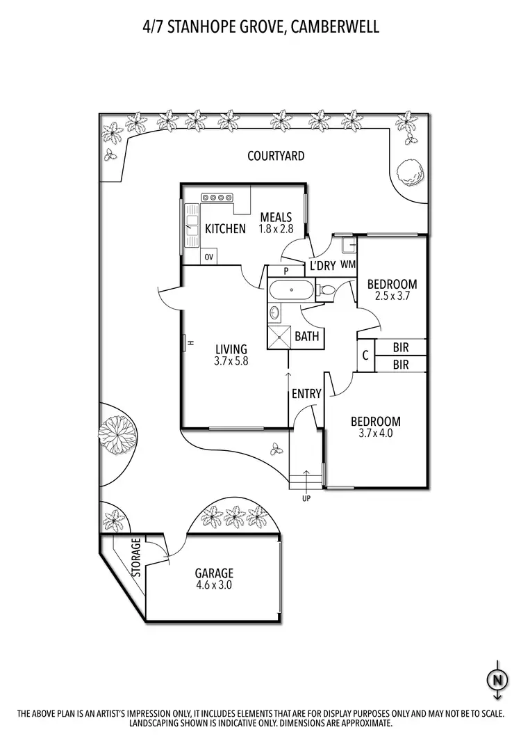 Floorplan of Homely unit listing, 4/7 Stanhope Grove, Camberwell VIC 3124