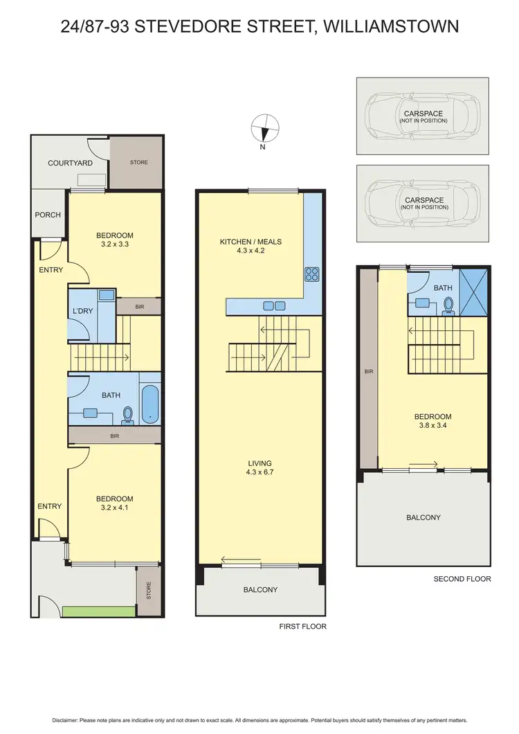 Floorplan of Homely townhouse listing, 24/87-93 Stevedore Street, Williamstown VIC 3016